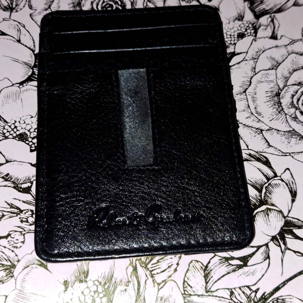 Robert Graham Black Leather Card Holder Mens Wallet.